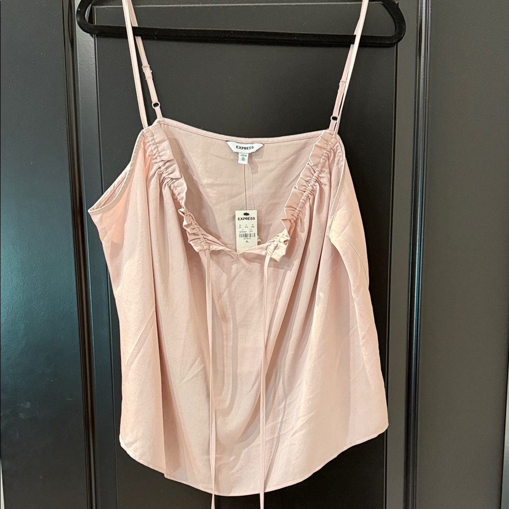 Express Light Pink Ruffle Camisole